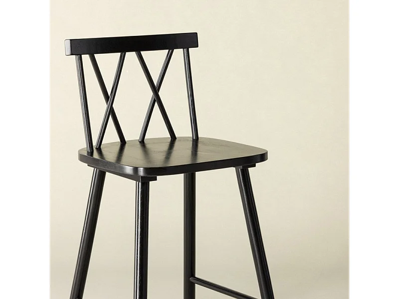 Mollöström Barhocker Holz schwarz.