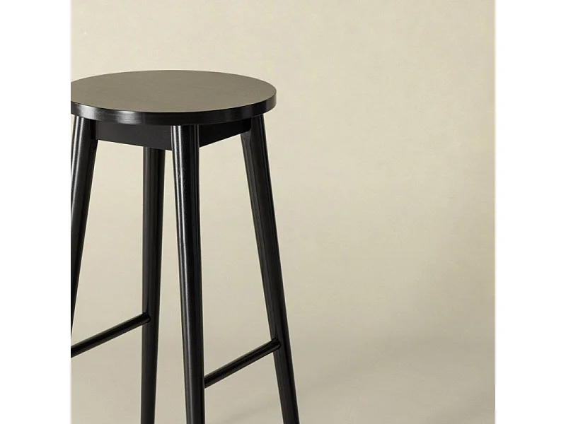 Mollösand barstoel hout zwart.