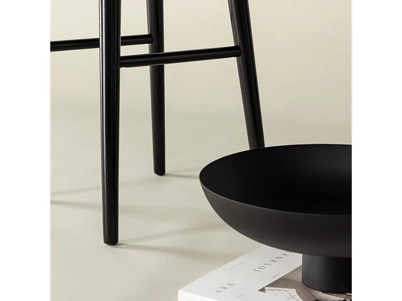 Mollösand barstoel hout zwart.