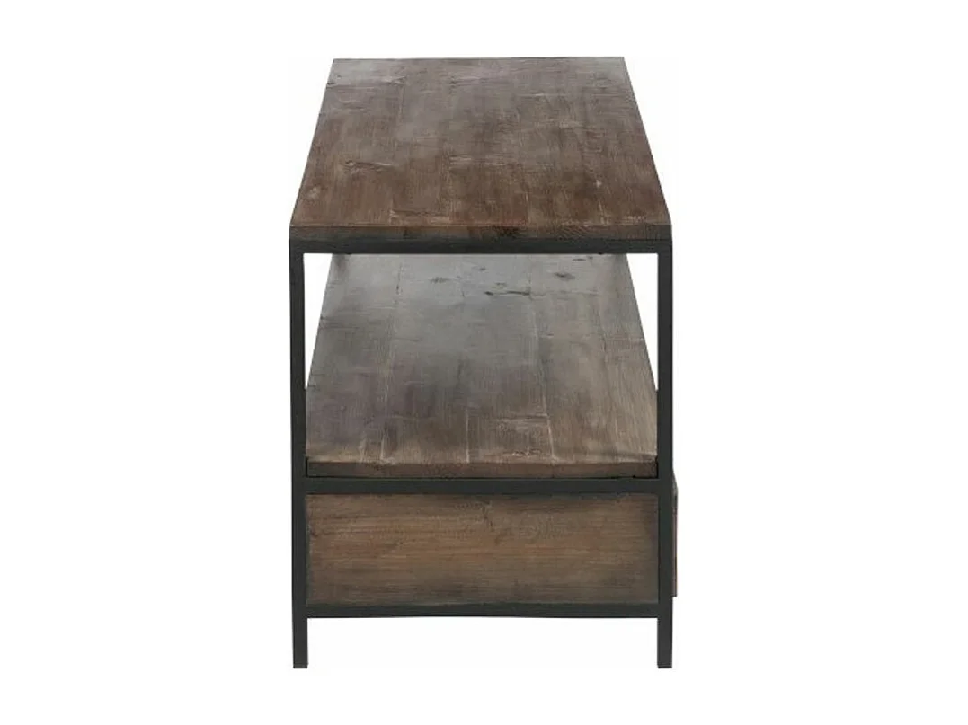 Table Basse 2 Tiroirs "Cassidy" 120cm Marron