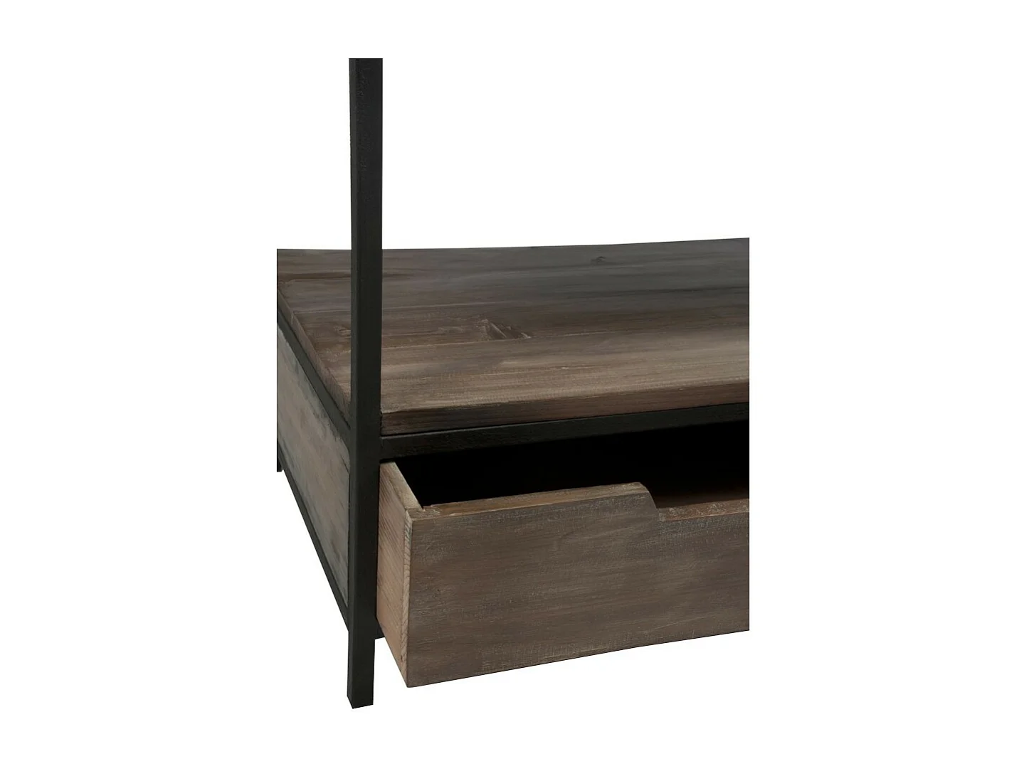 Table Basse 2 Tiroirs "Cassidy" 120cm Marron