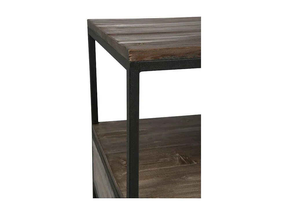 Table Basse 2 Tiroirs "Cassidy" 120cm Marron