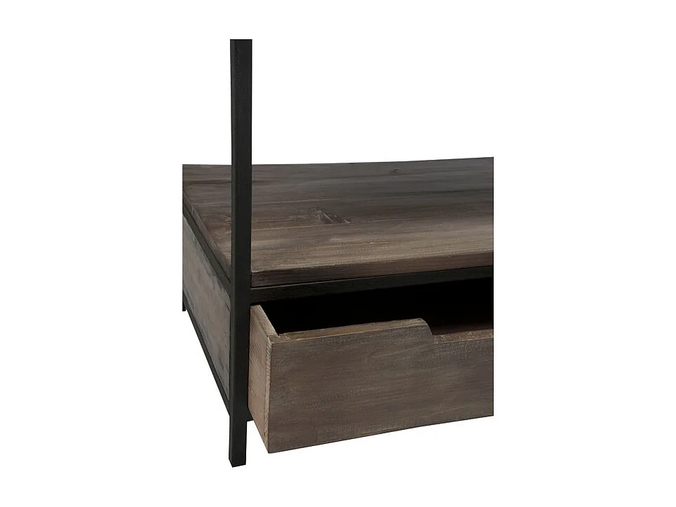 Table Basse 2 Tiroirs "Cassidy" 120cm Marron