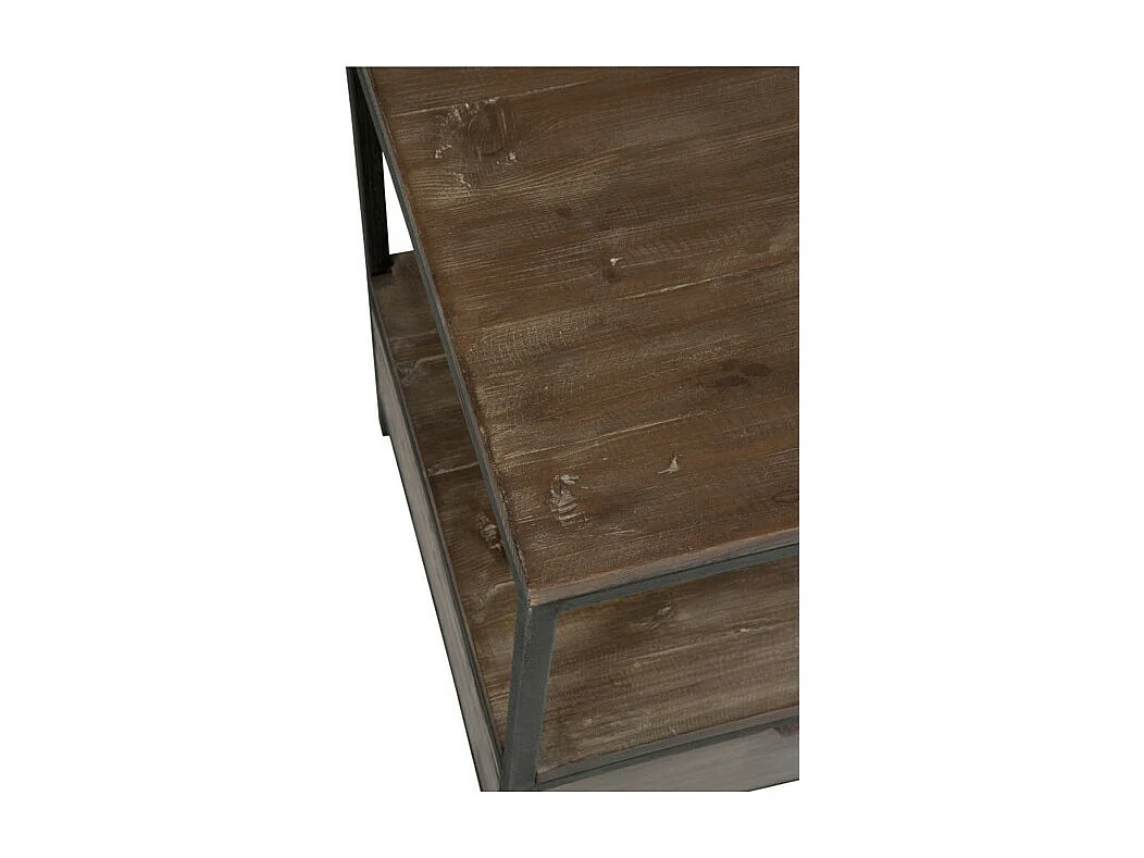 Table Basse 2 Tiroirs "Cassidy" 120cm Marron