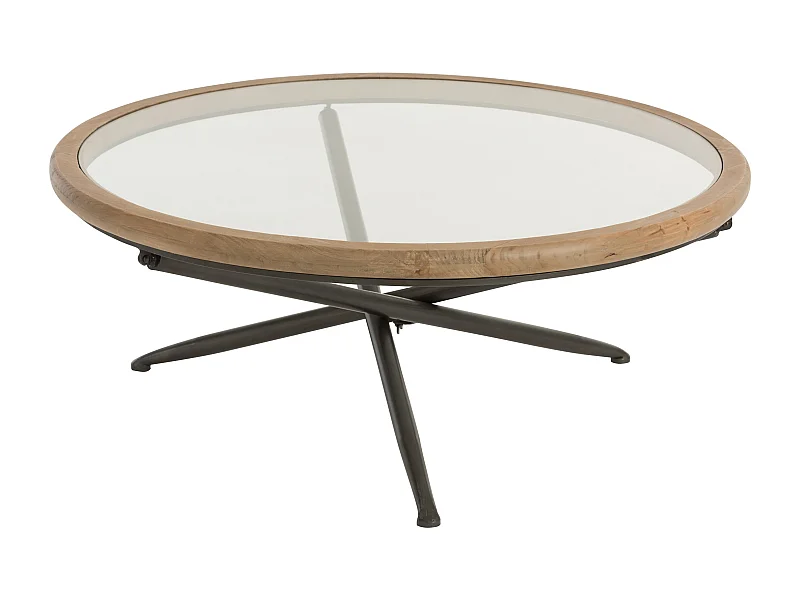 Table Basse Ronde "Bruxelles" 100cm Naturel