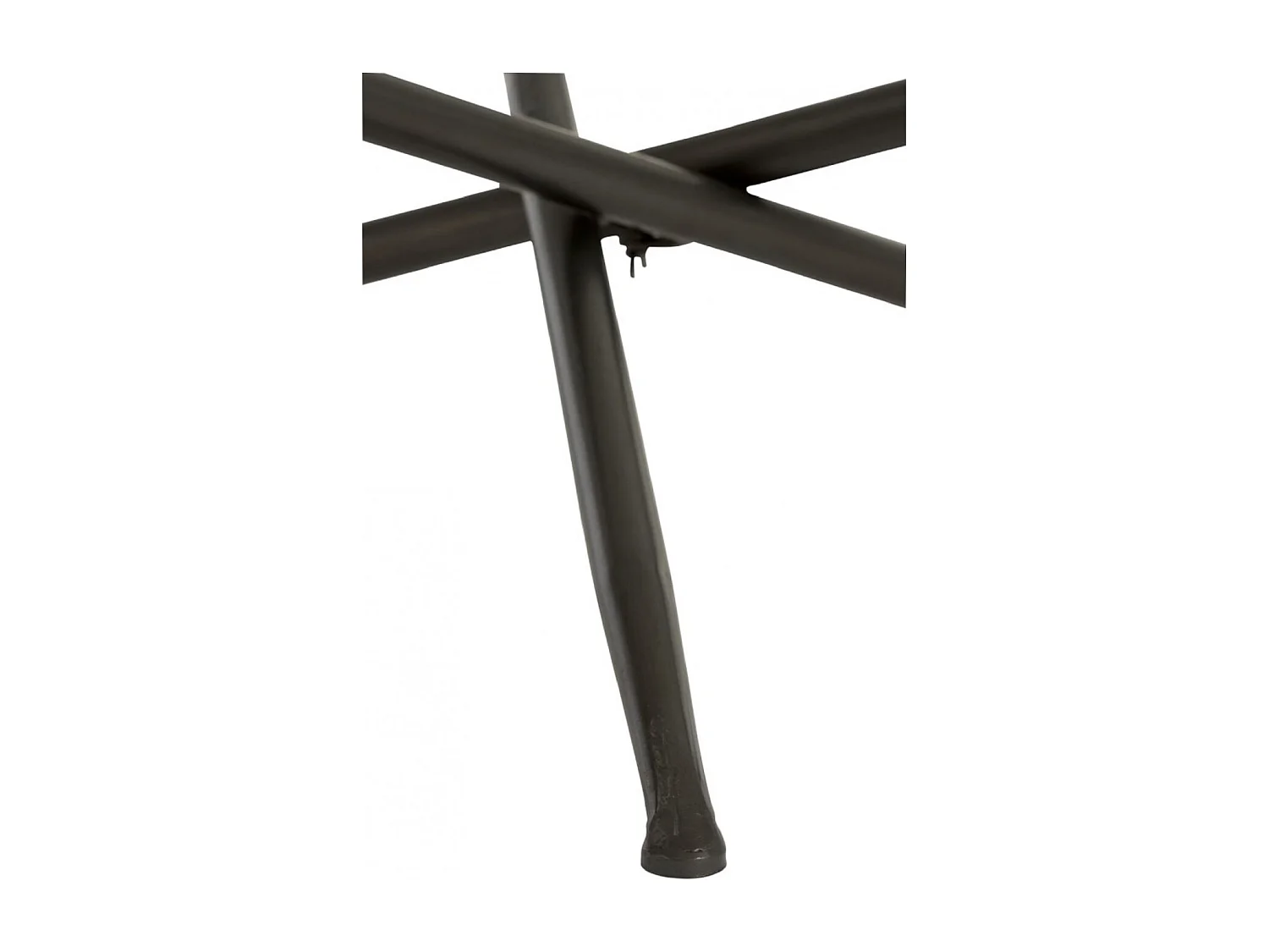 Mesa de centro redonda grande Ilano de madera y cristal natural D 100 cm