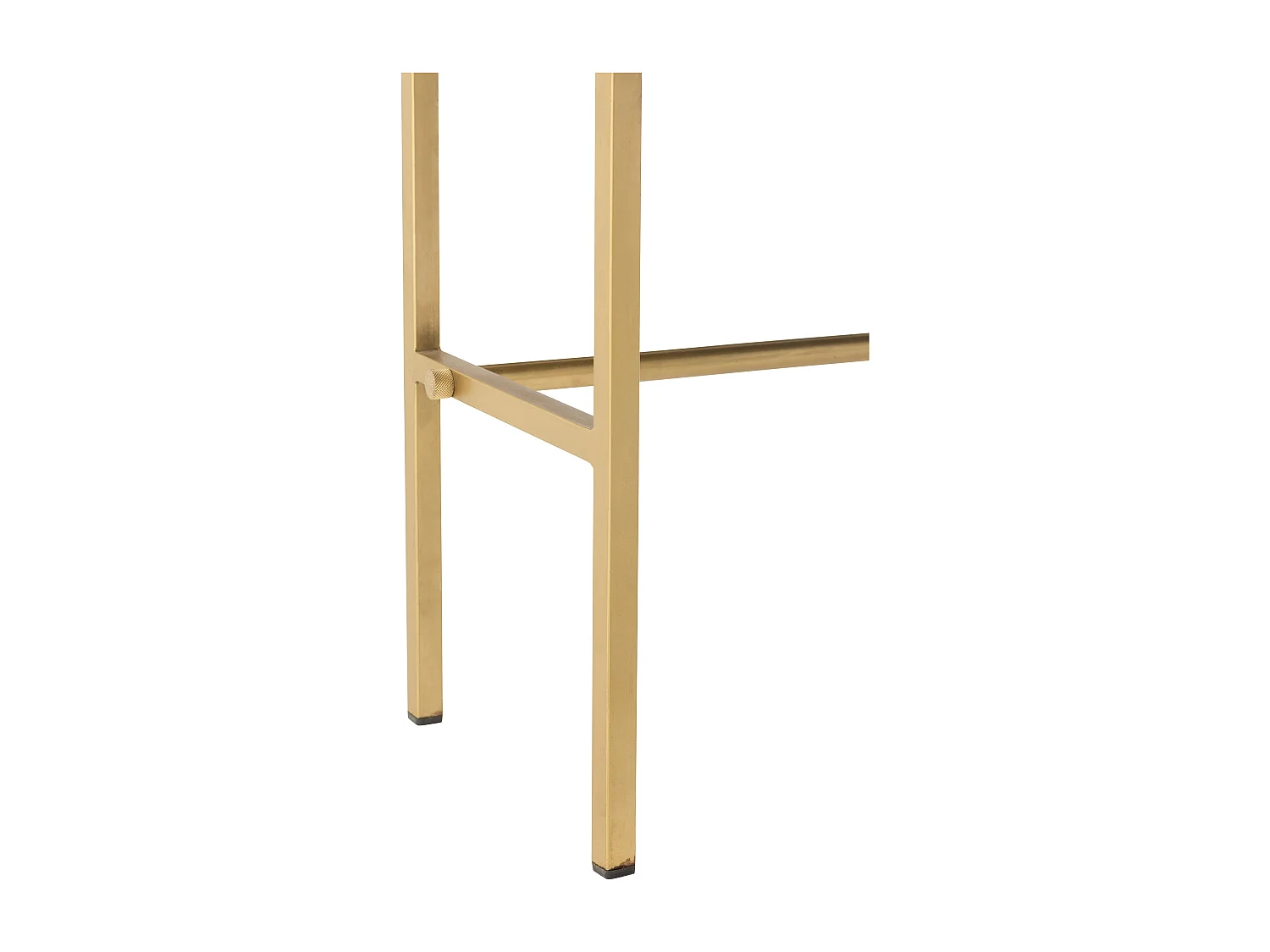 Console 2 Tiroirs en Bois "Janis" 120cm Marron & Or