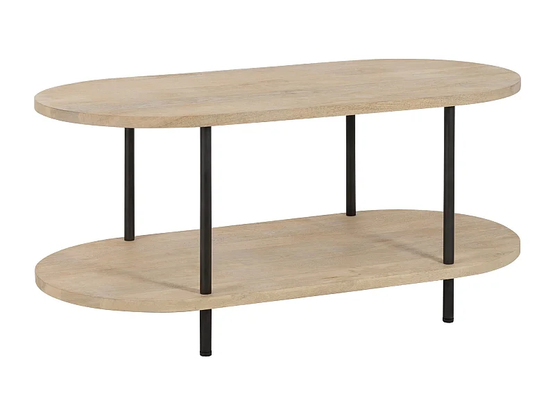 Table Basse 2 Niveaux "Eli" 120cm Naturel