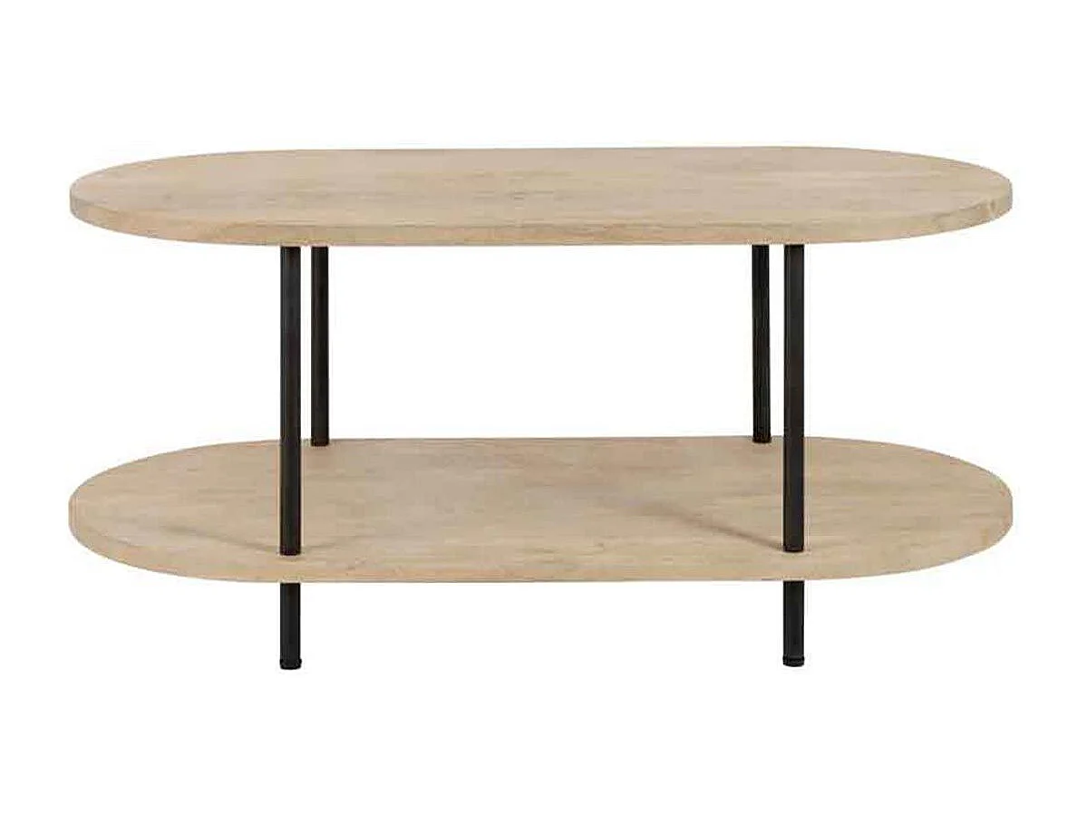 Table Basse 2 Niveaux "Eli" 120cm Naturel