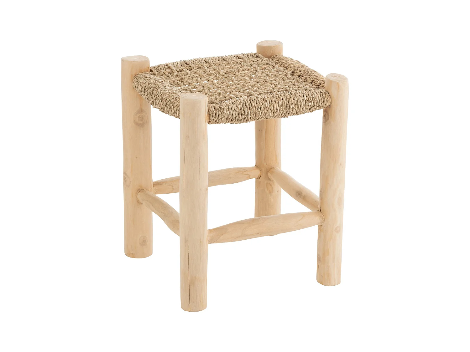 Tabouret Design en Teck "Timo" 45cm Naturel