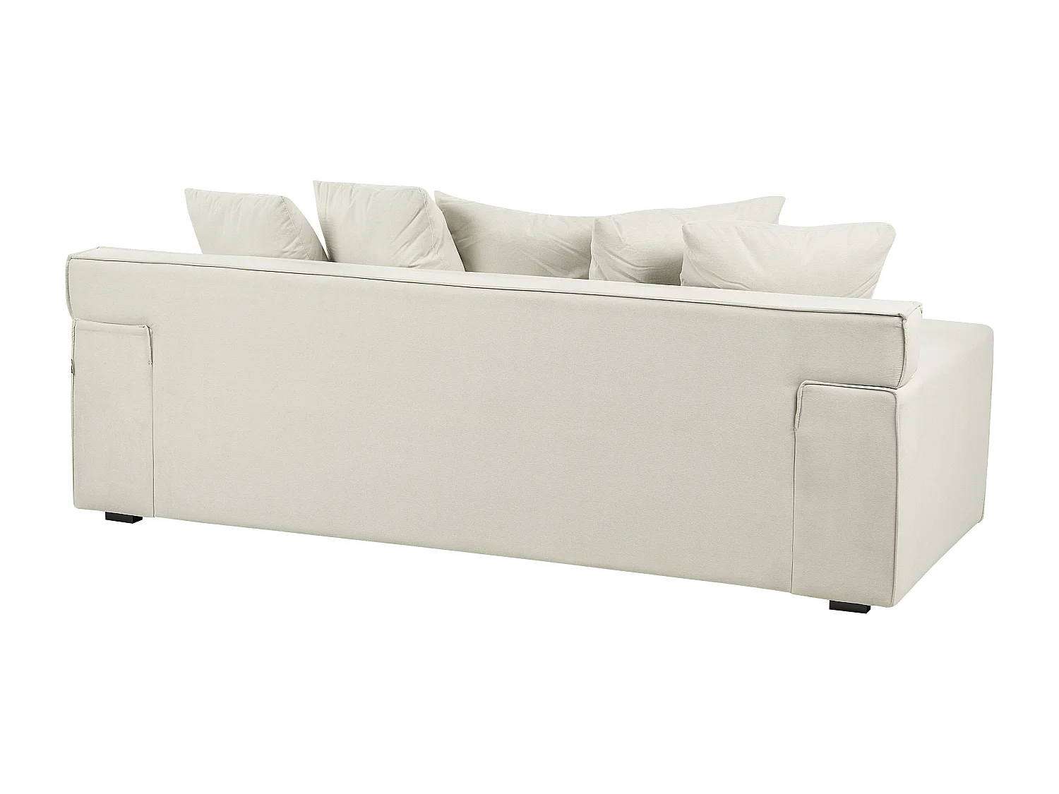 Sofá VISKAN Veludo Branco creme 3 lugares