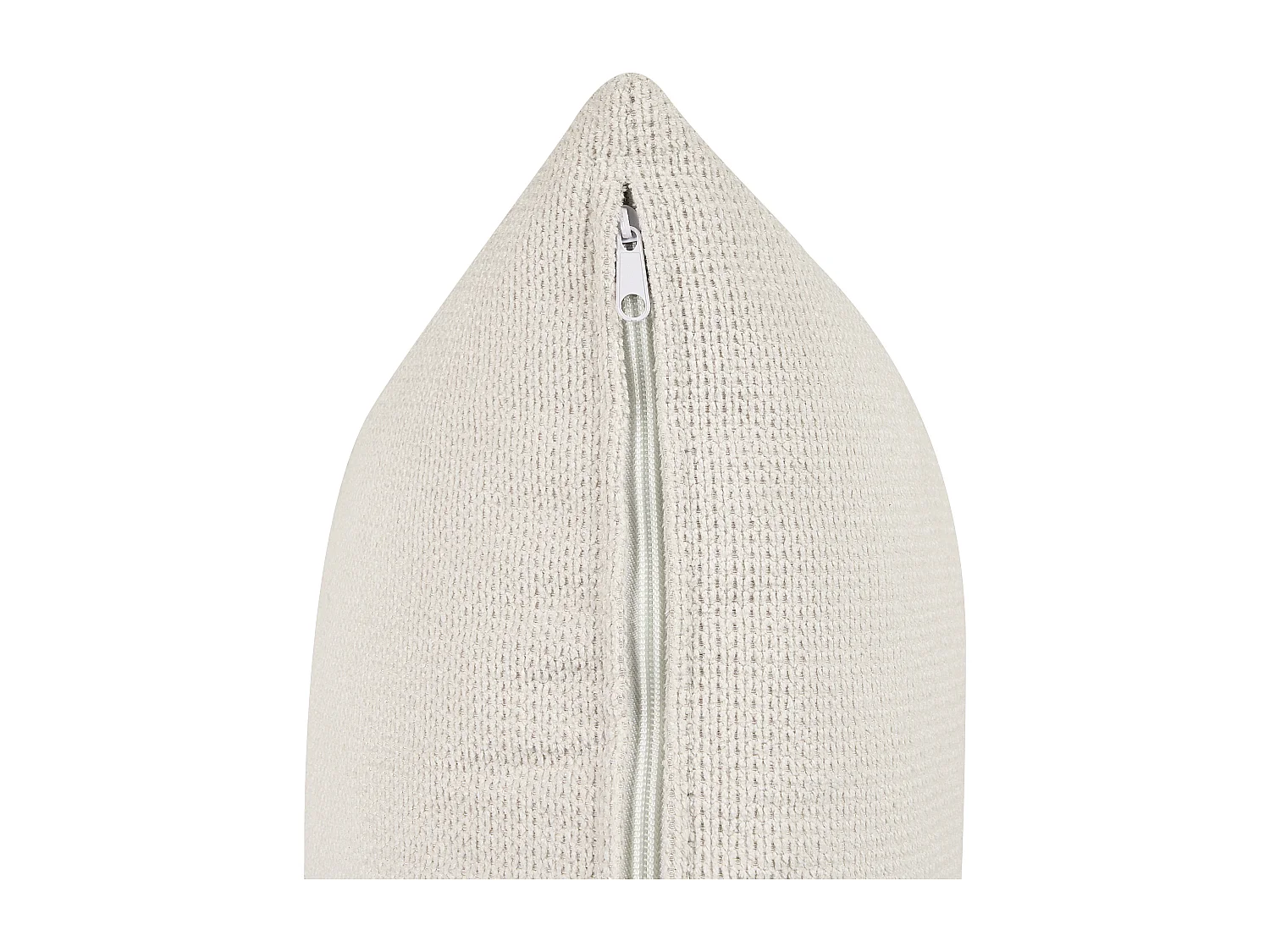 Canapé 3 places VISKAN Tissu chenille Blanc cassé