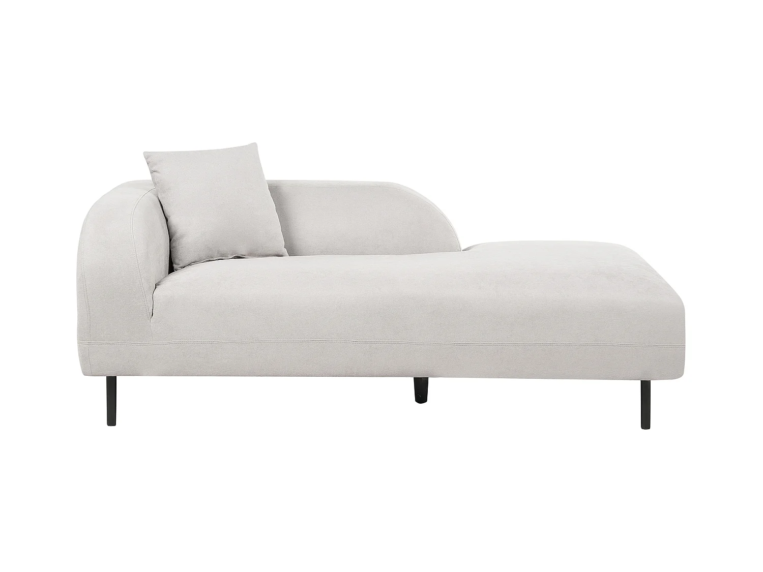 Linkszijdige chaise longue LE CRAU Stof Lichtgrijs
