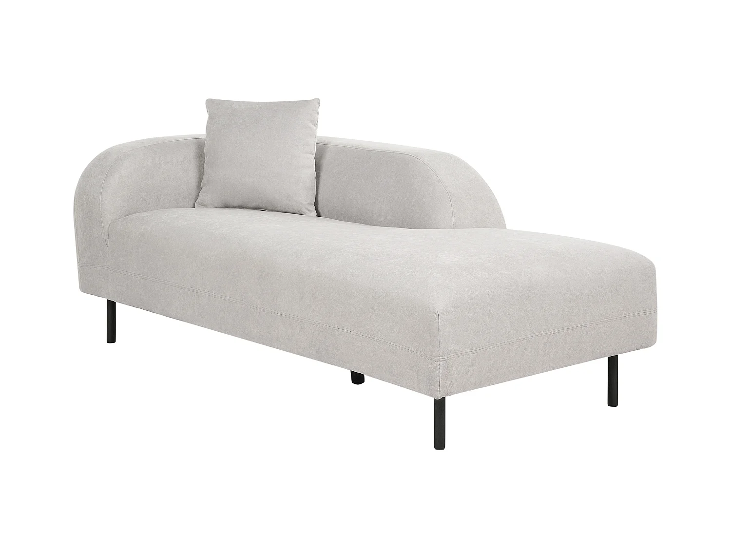 Chaise longue côté droite LE CRAU Tissu Gris clair
