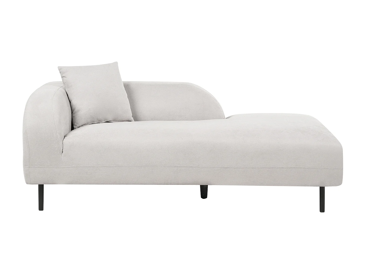 Chaise longue côté droite LE CRAU Tissu Gris clair