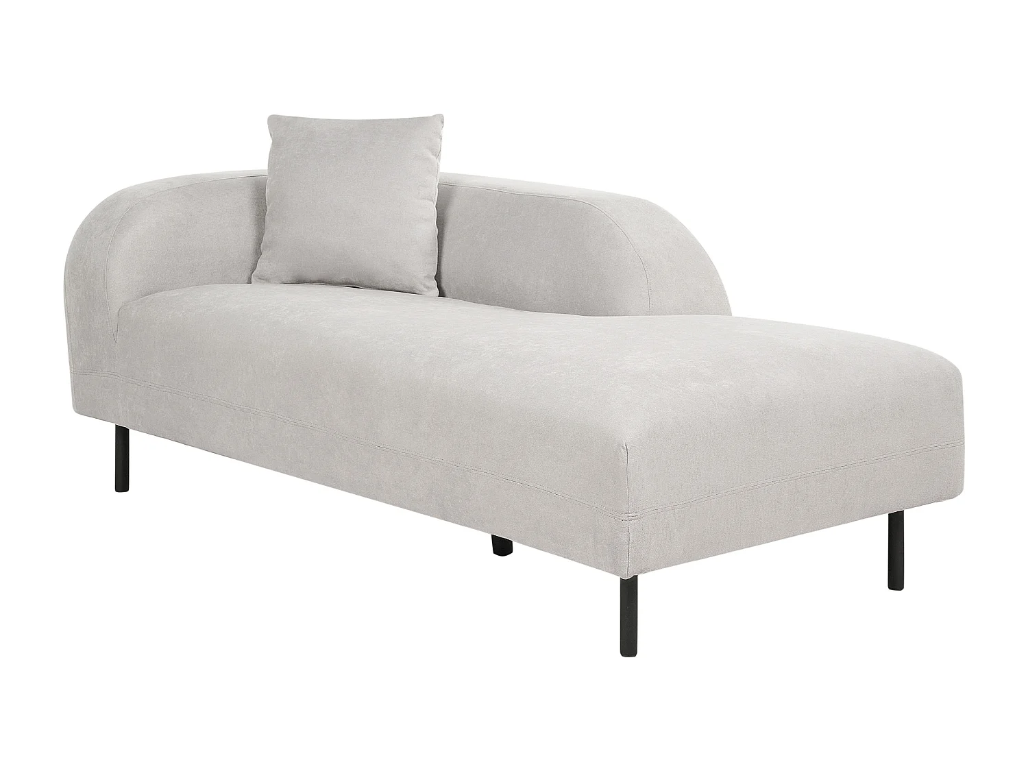 Chaise longue côté droite LE CRAU Tissu Gris clair