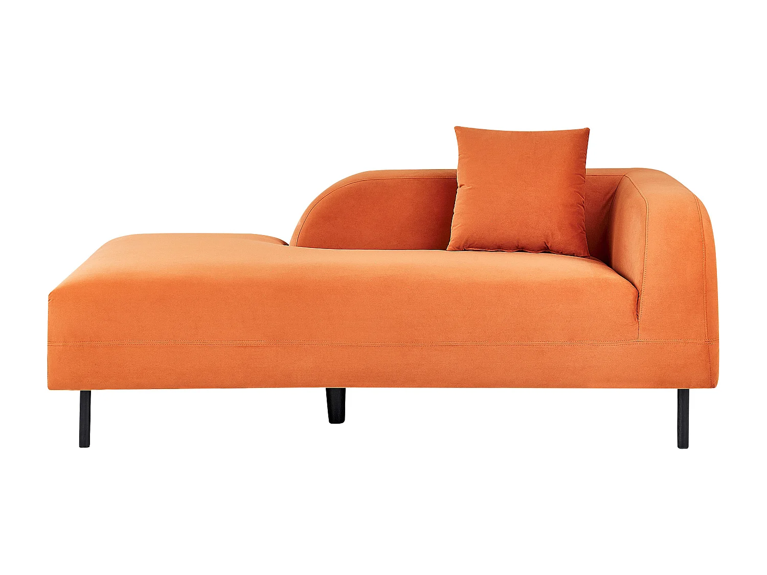 Chaise longue versione destra LE CRAU Velluto Arancione
