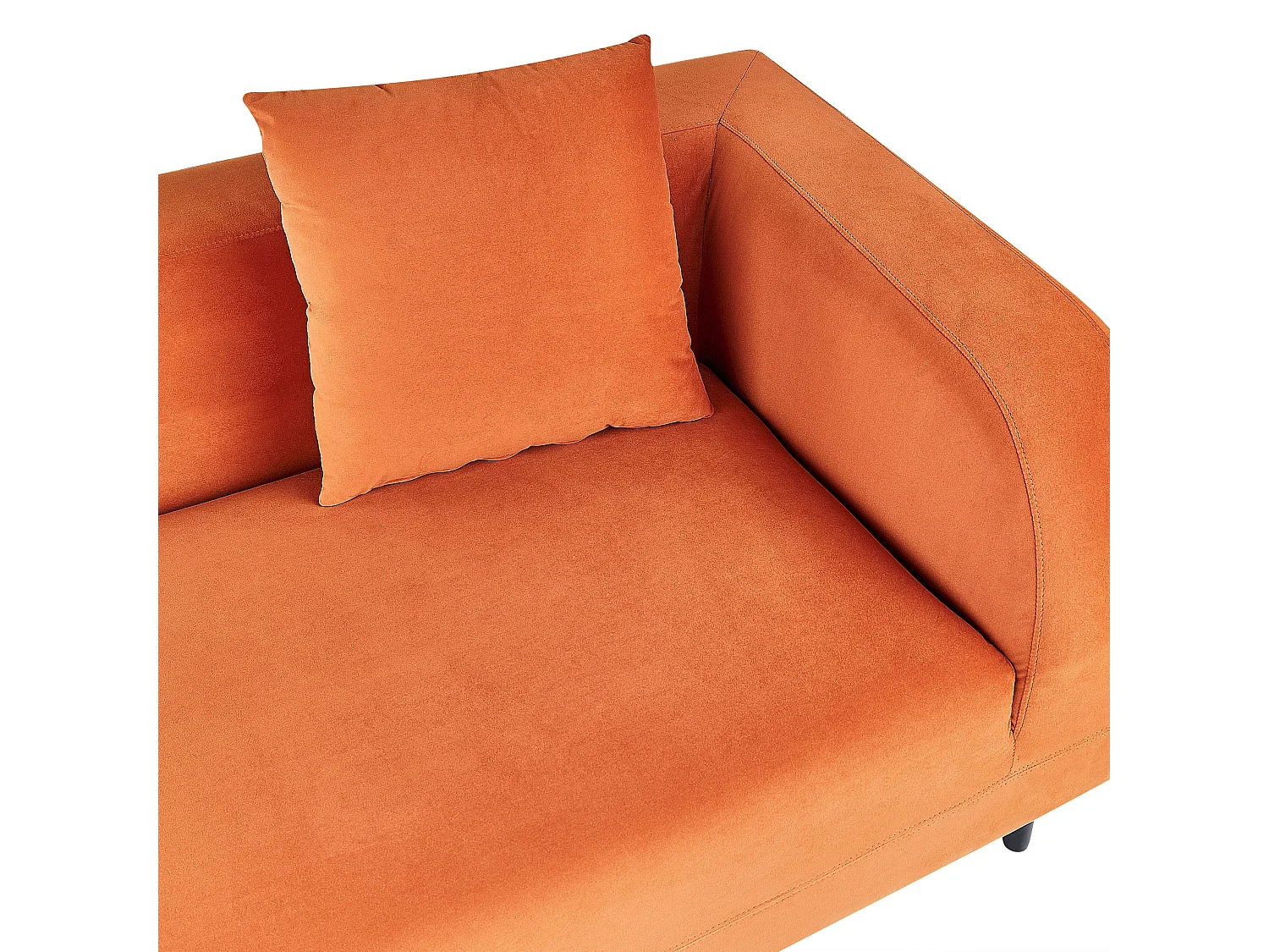 Chaise longue versione destra LE CRAU Velluto Arancione