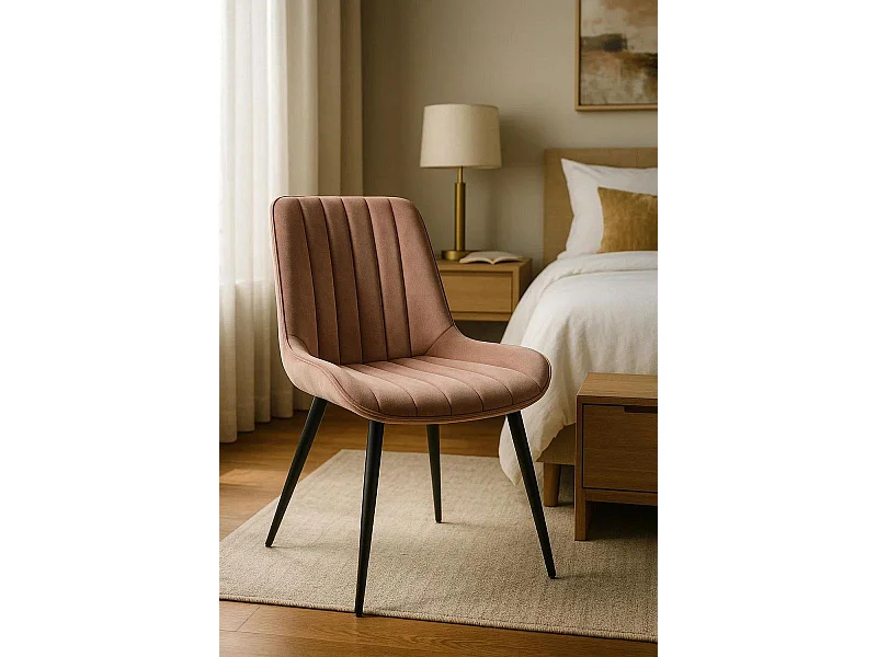 Sillas Comedor - Silla Lene Terciopelo - Rosa