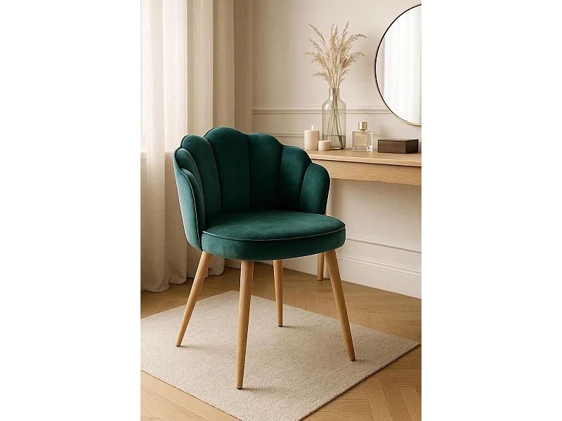 Sillas Comedor - Silla Blume Terciopelo - Verde