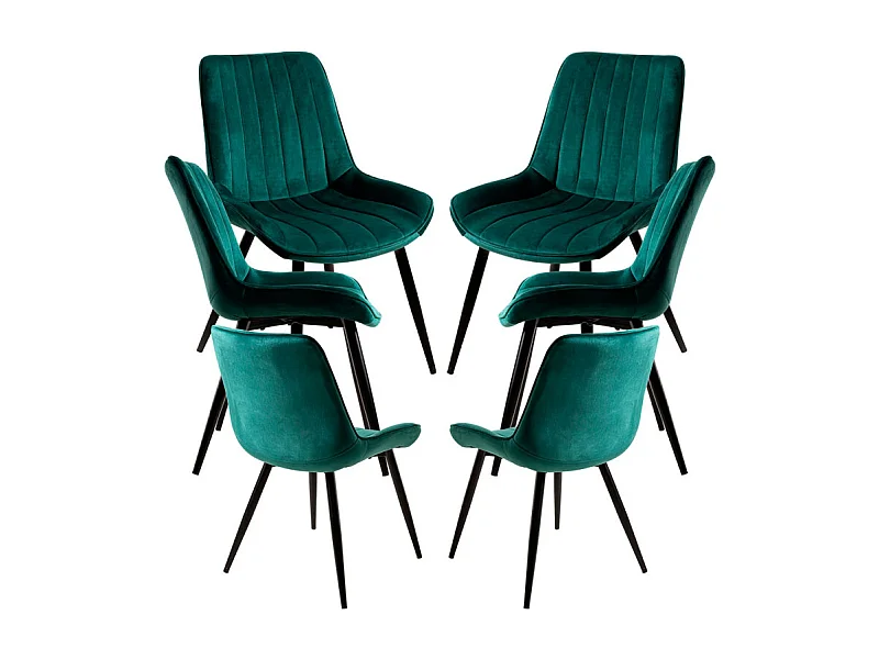 Packs Sillas Comedor - Pack 6 Sillas Lene Terciopelo - Verde