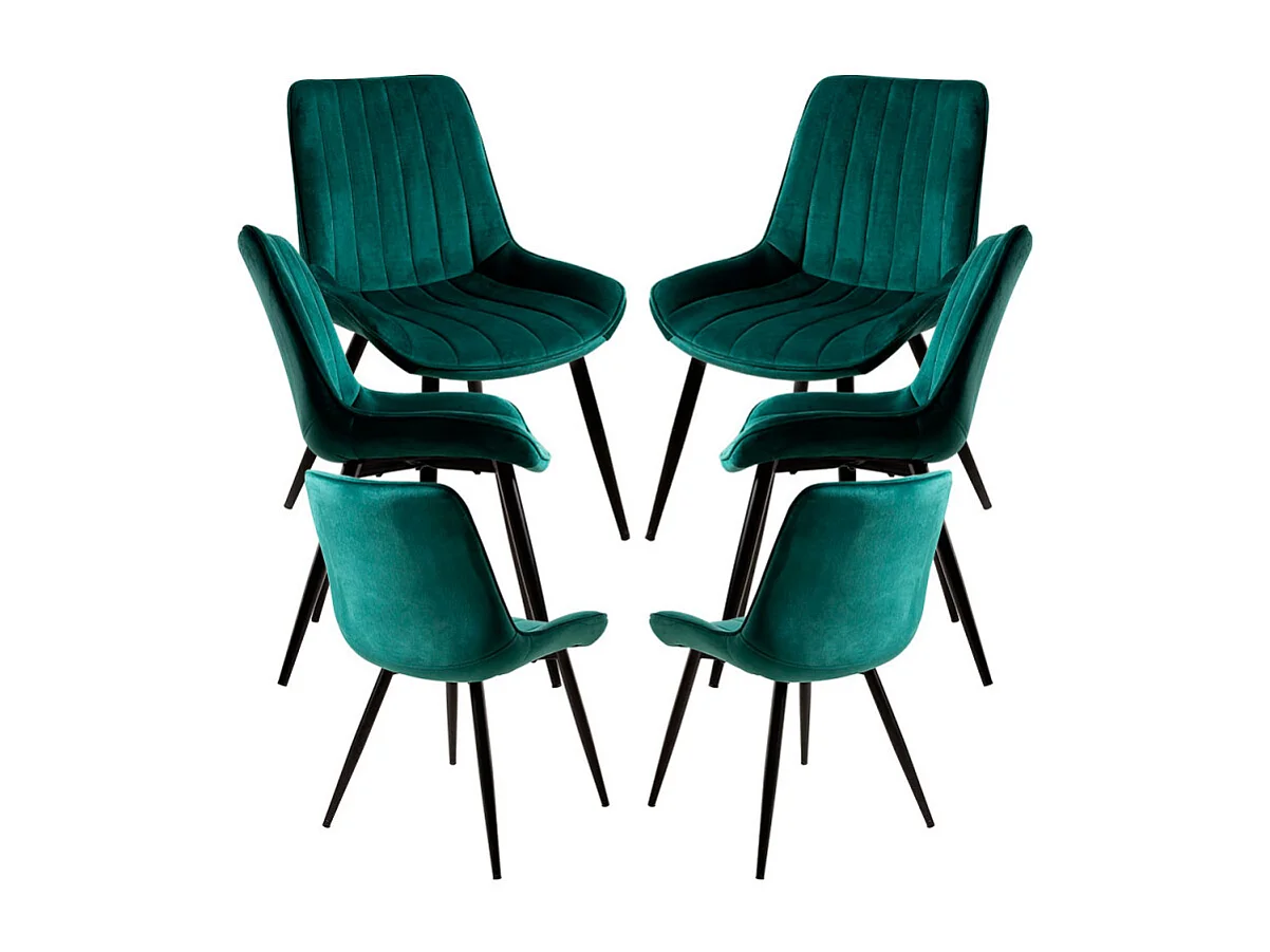 Packs Sillas Comedor - Pack 6 Sillas Lene Terciopelo - Verde