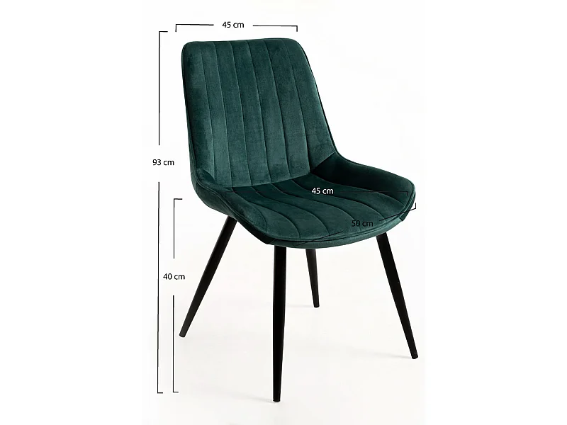 Packs Sillas Comedor - Pack 6 Sillas Lene Terciopelo - Verde