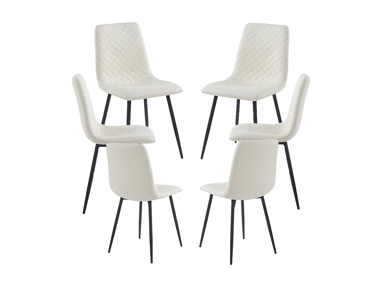 Packs Sillas Comedor - Pack 6 Sillas Rom Polipiel - Beige