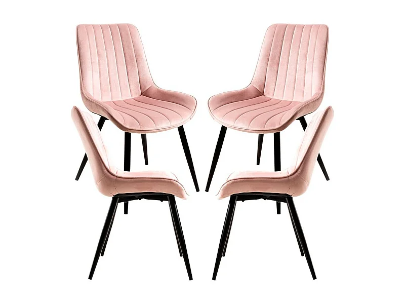 Packs Sillas Comedor - Pack 4 Sillas Lene Terciopelo - Rosa