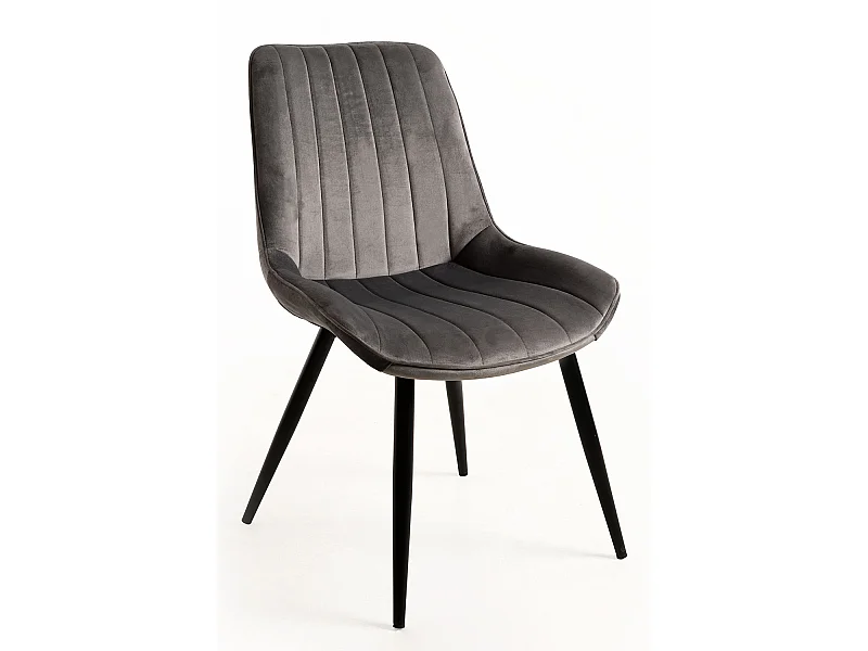 Packs Sillas Comedor - Pack 2 Sillas Lene Terciopelo - Gris oscuro