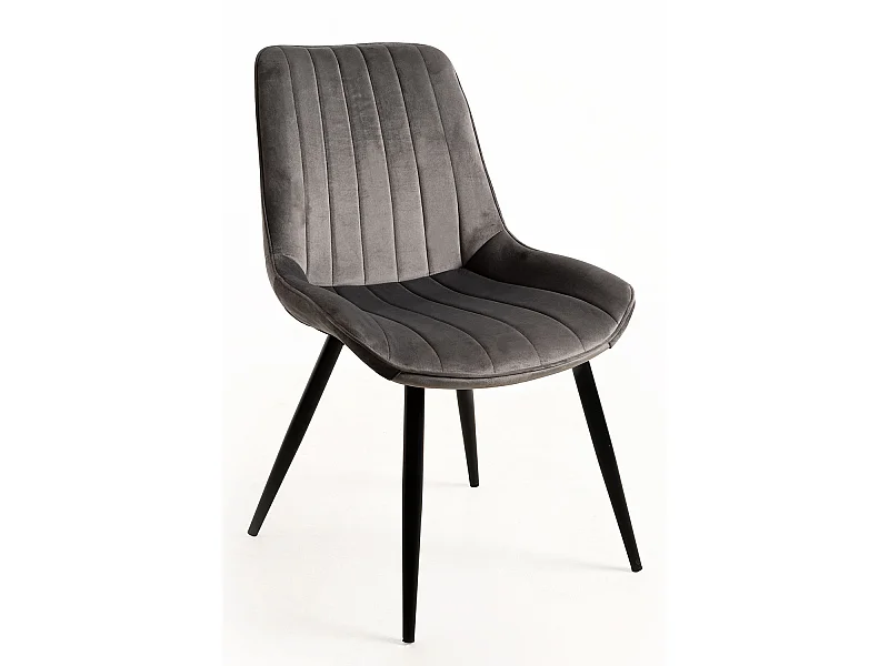 Packs Sillas Comedor - Pack 2 Sillas Lene Terciopelo - Gris oscuro