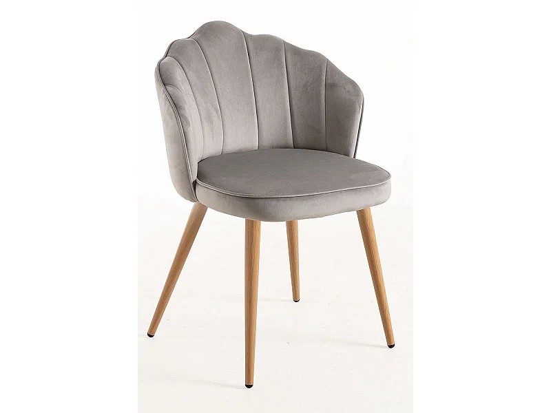 Sillas Comedor - Silla Blume Terciopelo - Gris