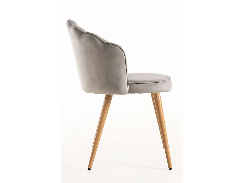 Sillas Comedor - Silla Blume Terciopelo - Gris
