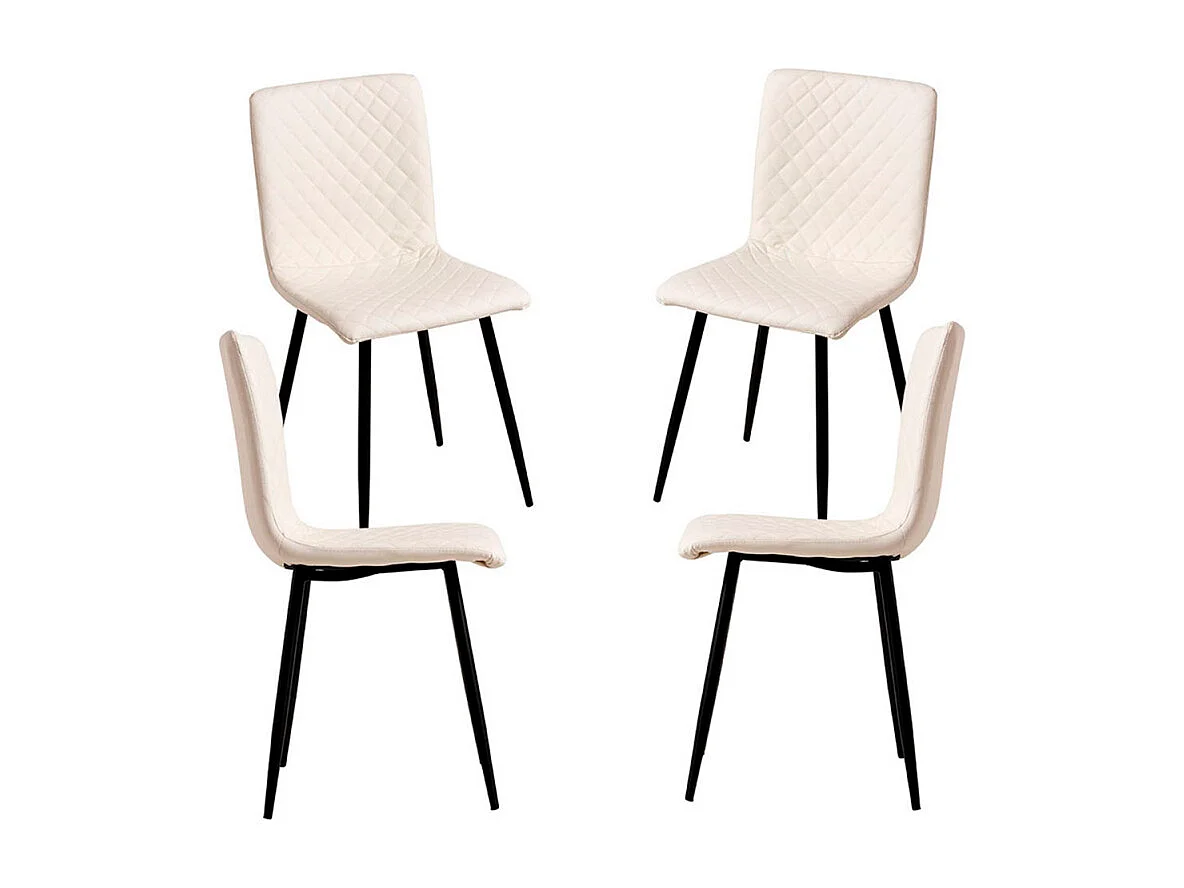 Packs Sillas Comedor - Pack 4 Sillas Rom Polipiel - Blanco