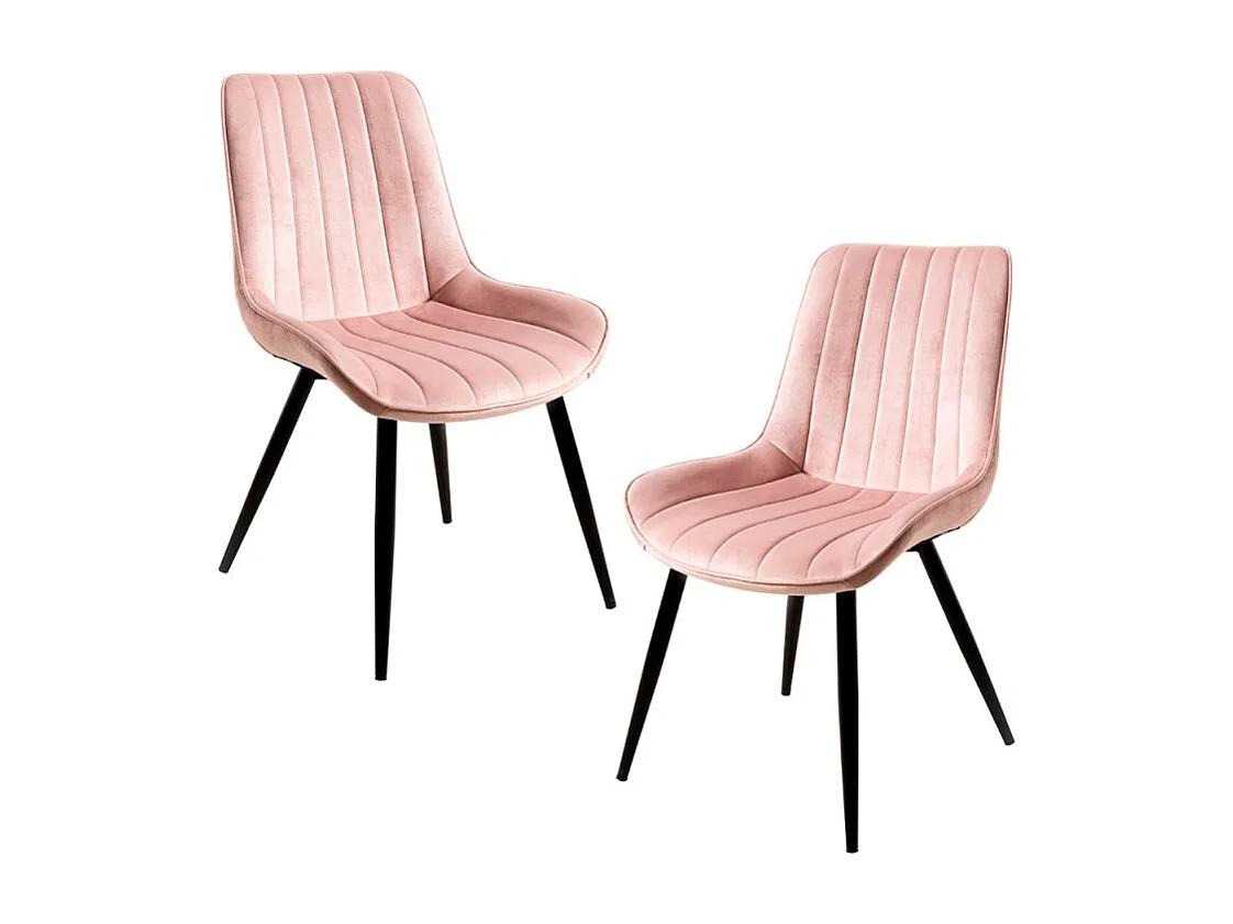 Packs Sillas Comedor - Pack 2 Sillas Lene Terciopelo - Rosa