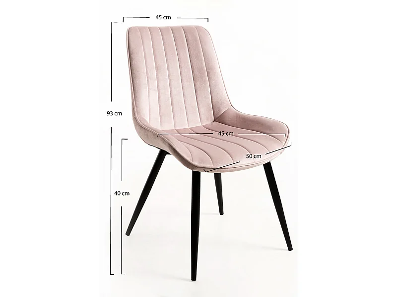 Packs Sillas Comedor - Pack 6 Sillas Lene Terciopelo - Rosa