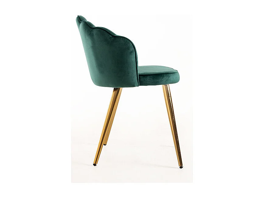 Sillas Comedor - Silla Blume Gold Terciopelo - Verde