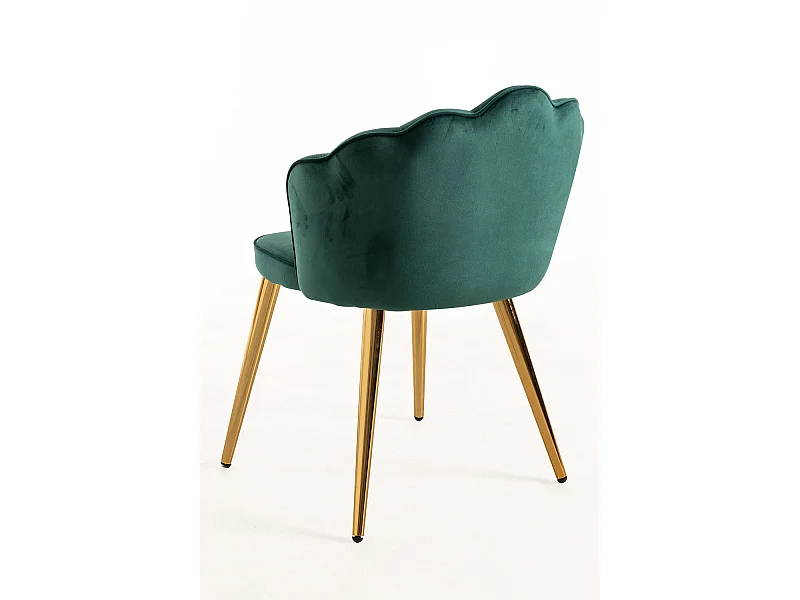 Sillas Comedor - Silla Blume Gold Terciopelo - Verde