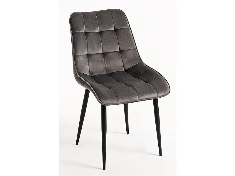 Sillas Comedor - Silla Cade Terciopelo - Gris oscuro