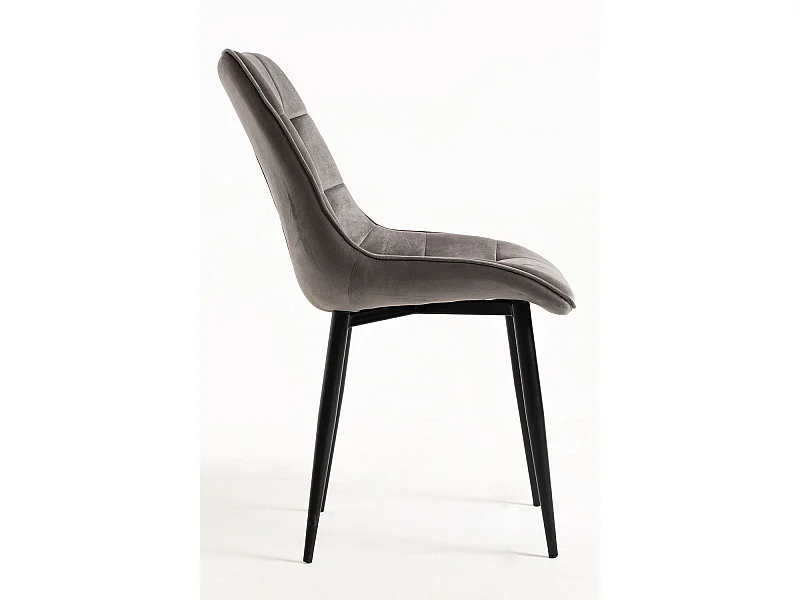 Sillas Comedor - Silla Cade Terciopelo - Gris oscuro