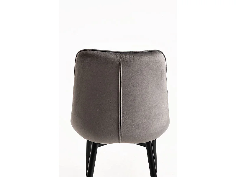 Sillas Comedor - Silla Cade Terciopelo - Gris oscuro