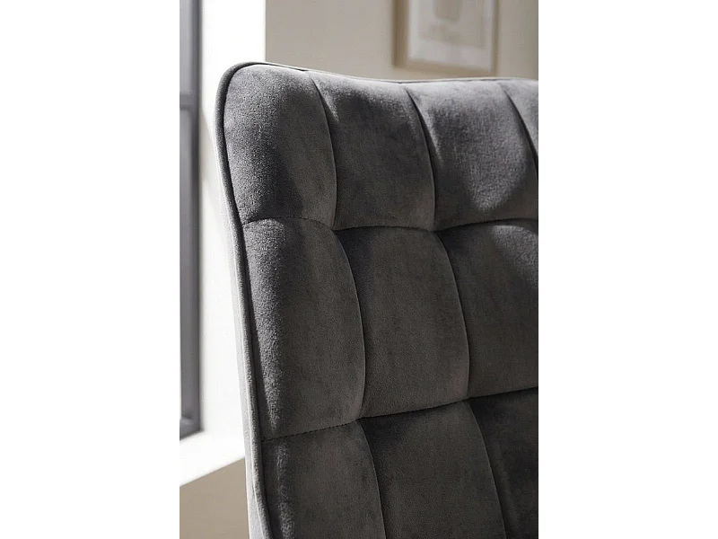 Sillas Comedor - Silla Cade Terciopelo - Gris oscuro
