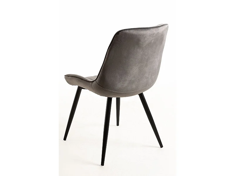 Sillas Comedor - Silla Lene Terciopelo - Gris oscuro
