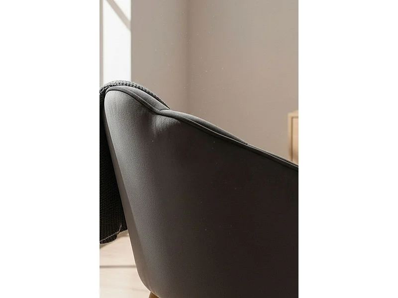 Sillas Comedor - Silla Blume Terciopelo - Gris oscuro