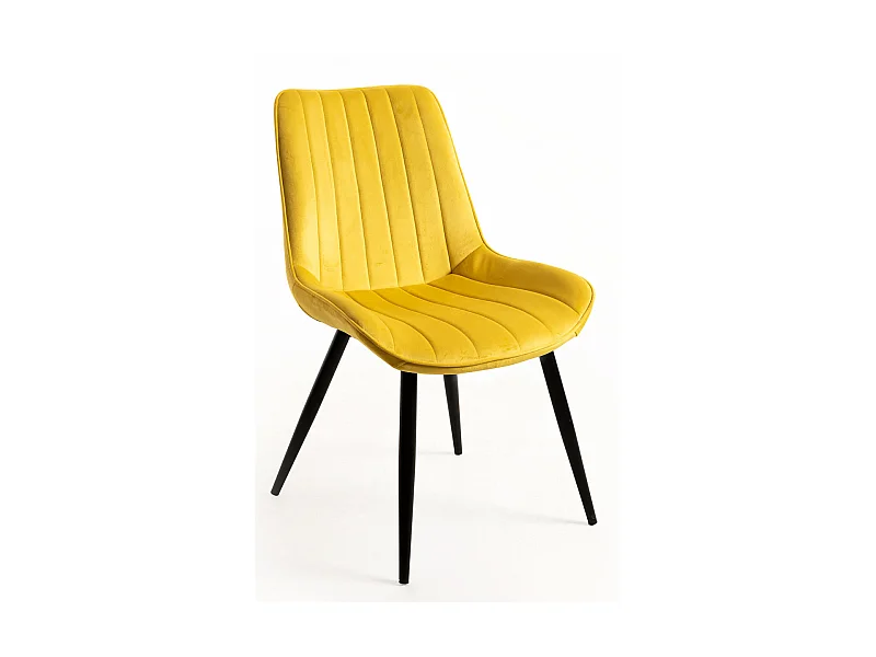 Packs Sillas Comedor - Pack 2 Sillas Lene Terciopelo - Amarillo