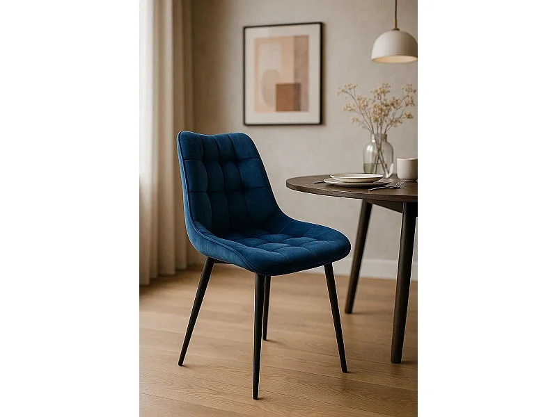 Sillas Comedor - Silla Cade Terciopelo - Azul