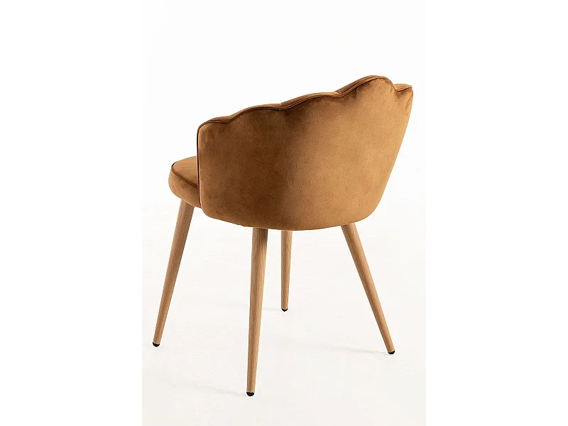 Sillas Comedor - Silla Blume Terciopelo - Marrón Claro