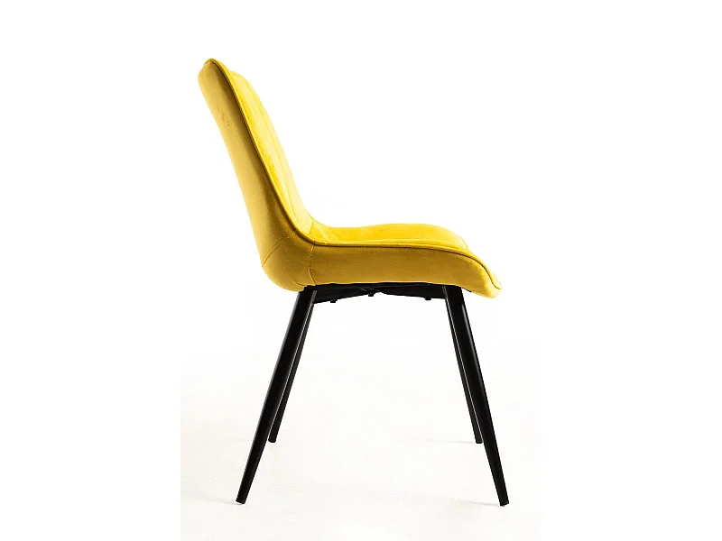 Sillas Comedor - Silla Lene Terciopelo - Amarillo