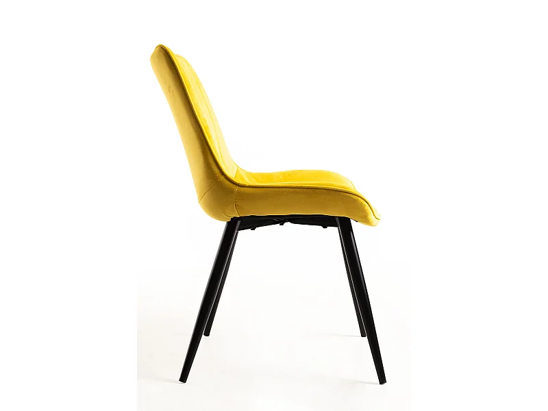 Packs Sillas Comedor - Pack 4 Sillas Lene Terciopelo - Amarillo