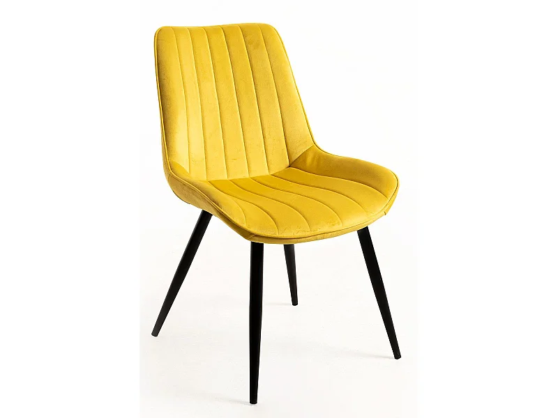 Packs Sillas Comedor - Pack 4 Sillas Lene Terciopelo - Amarillo